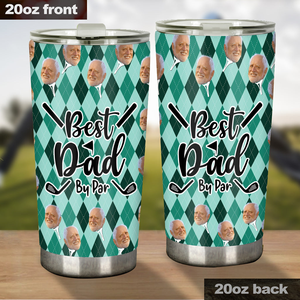 Best Dad By Par - Golf gift for dad, him, boyfriend, husband, grandpa - Personalized Tumbler