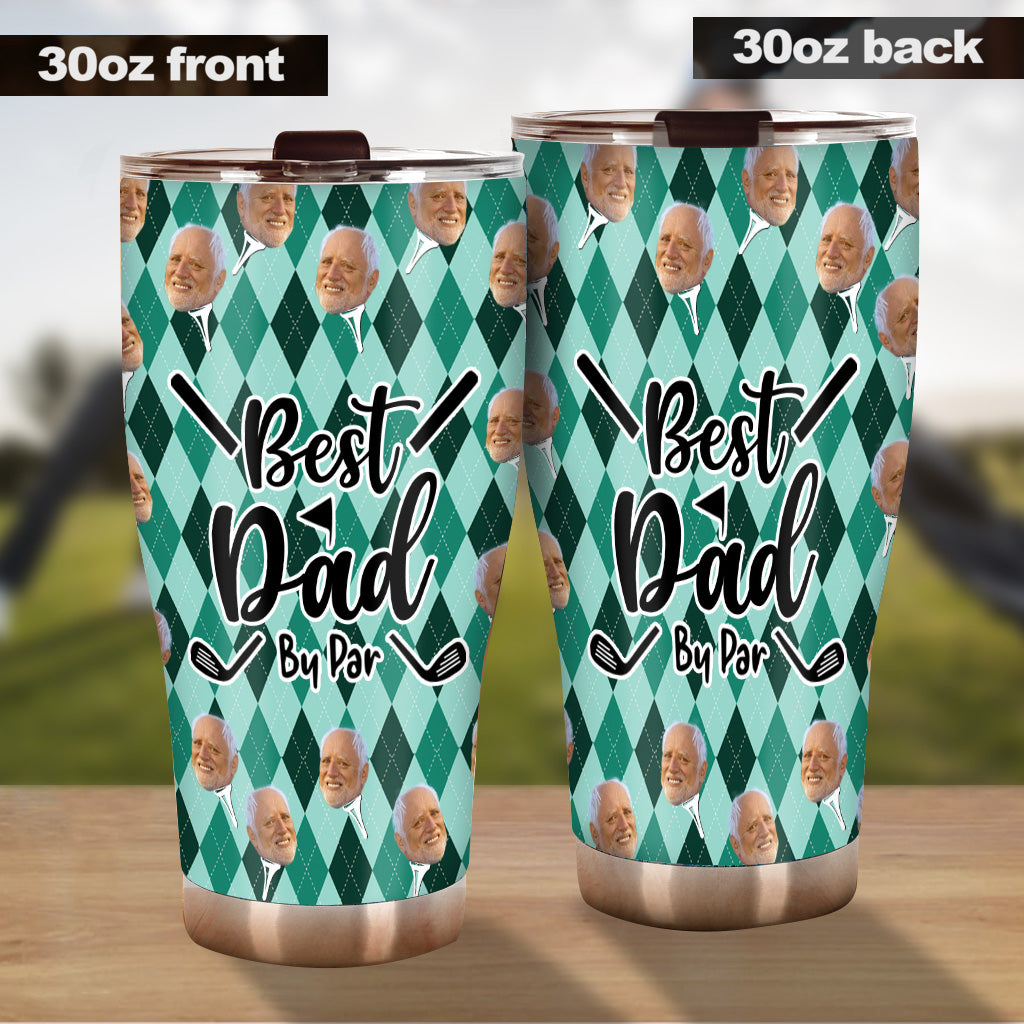 Best Dad By Par - Golf gift for dad, him, boyfriend, husband, grandpa - Personalized Tumbler