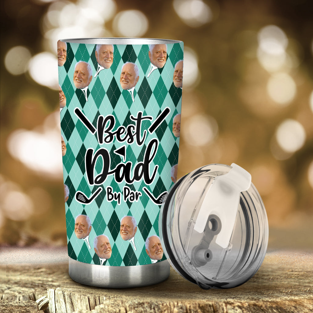 Best Dad By Par - Golf gift for dad, him, boyfriend, husband, grandpa - Personalized Tumbler