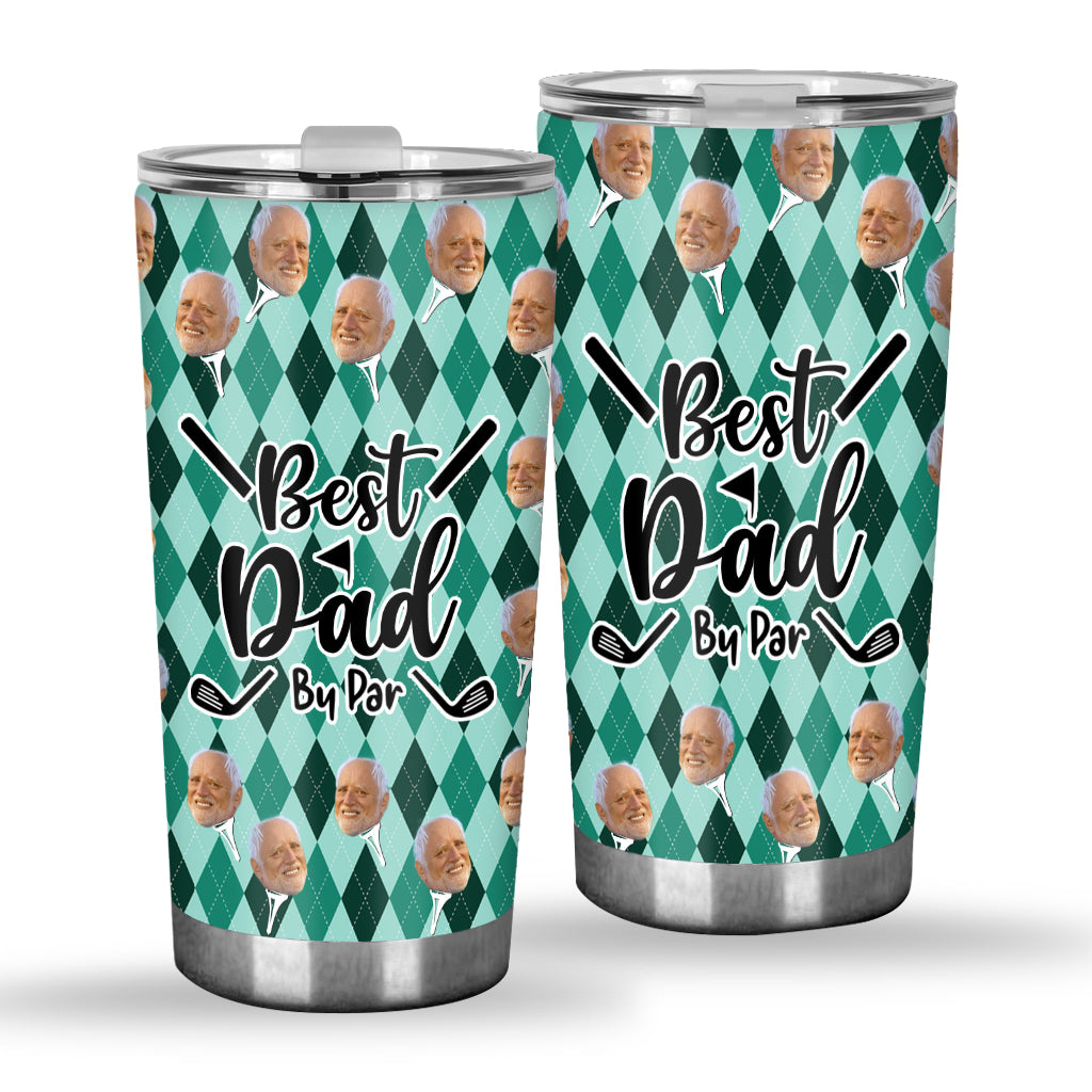 Best Dad By Par - Golf gift for dad, him, boyfriend, husband, grandpa - Personalized Tumbler