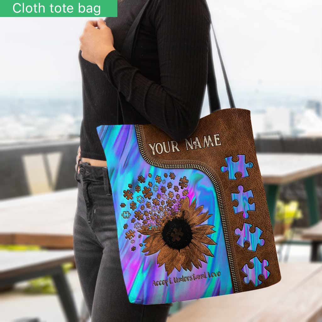 Accept Understand Love - Autism Awareness Personalized Tote Bag