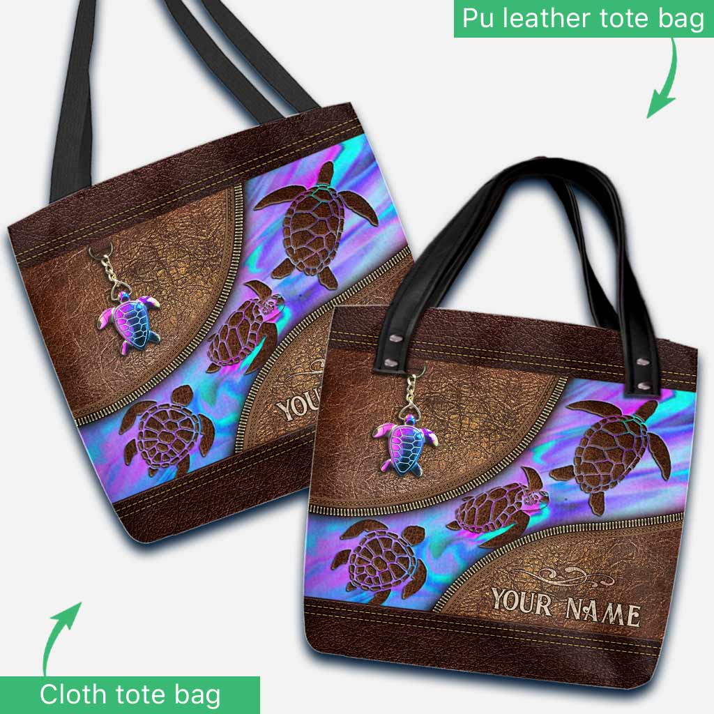 Salty Lil' Beach - Turtle Personalized Tote Bag