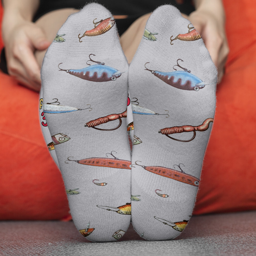 I Like Fishing And Maybe 3 People - Personalized Fishing Socks