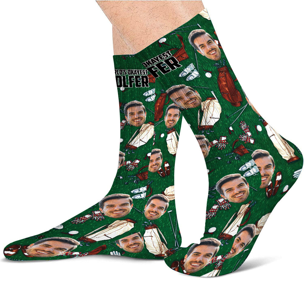 World's Okayest Golfer - Personalized Golf Socks