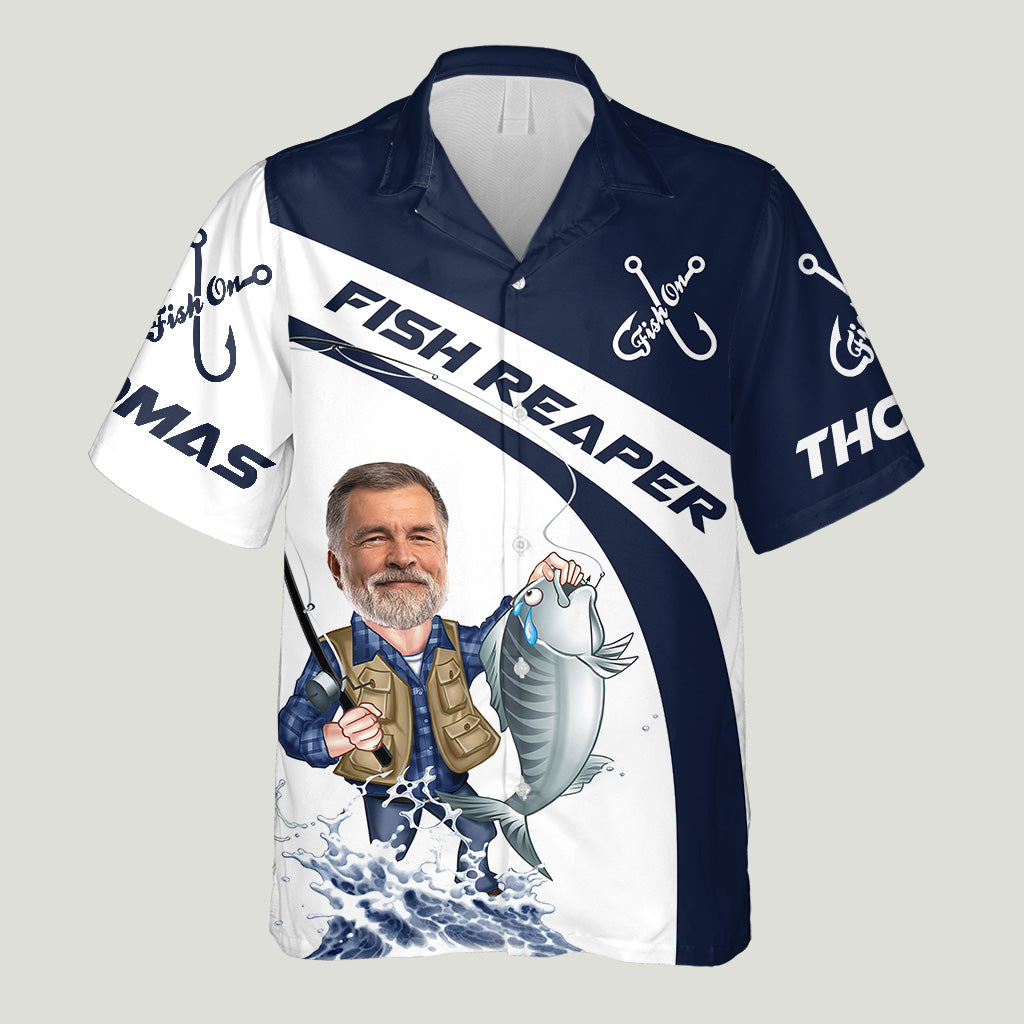 Fish Reaper - Personalized Fishing Hawaiian Shirt