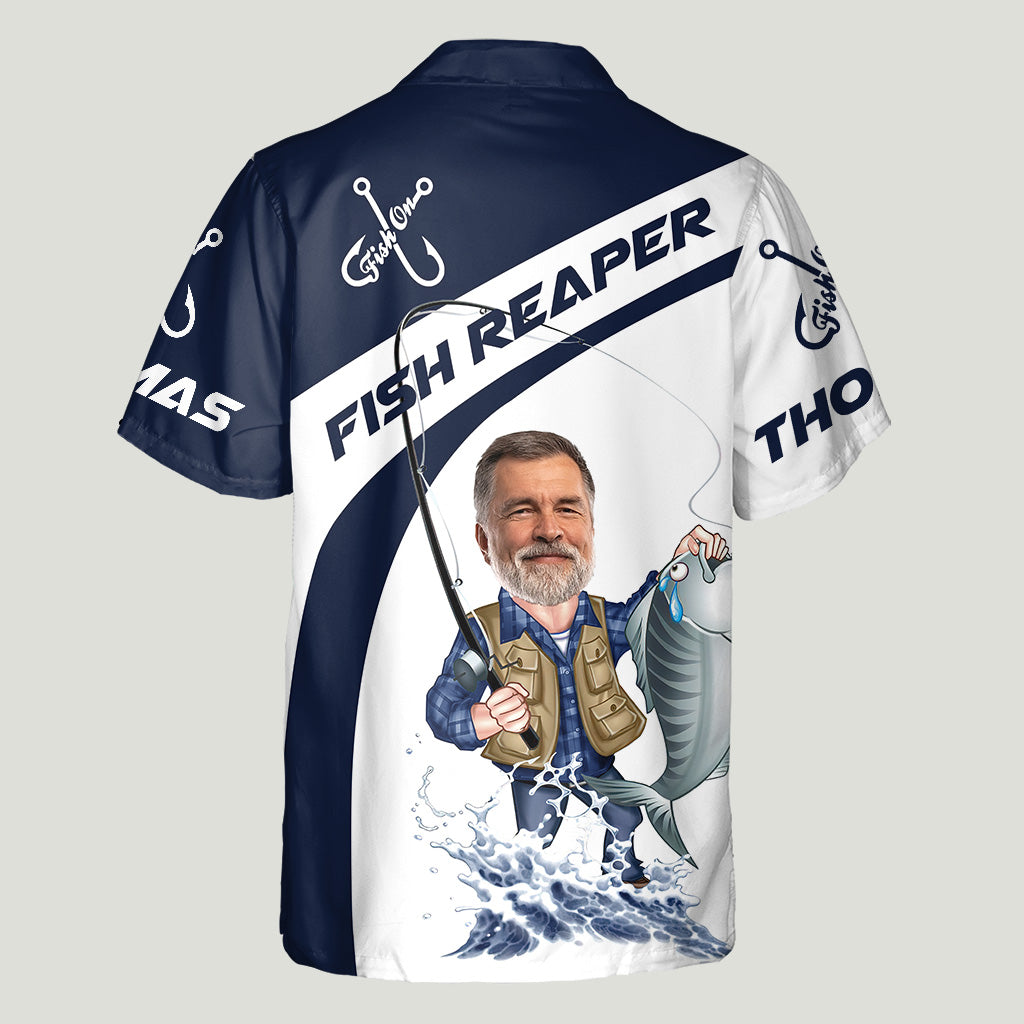 Fish Reaper - Personalized Fishing Hawaiian Shirt
