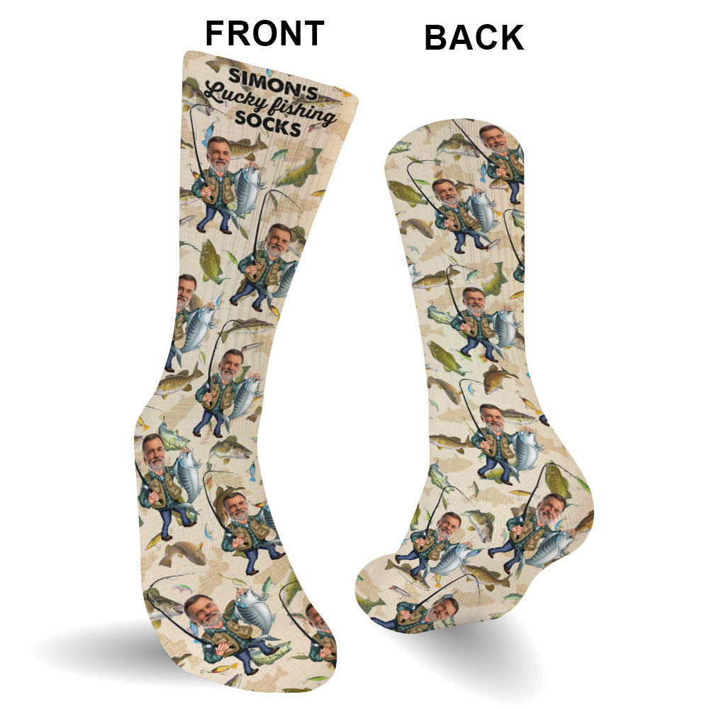 Lucky Fishing Socks - Personalized Fishing Socks