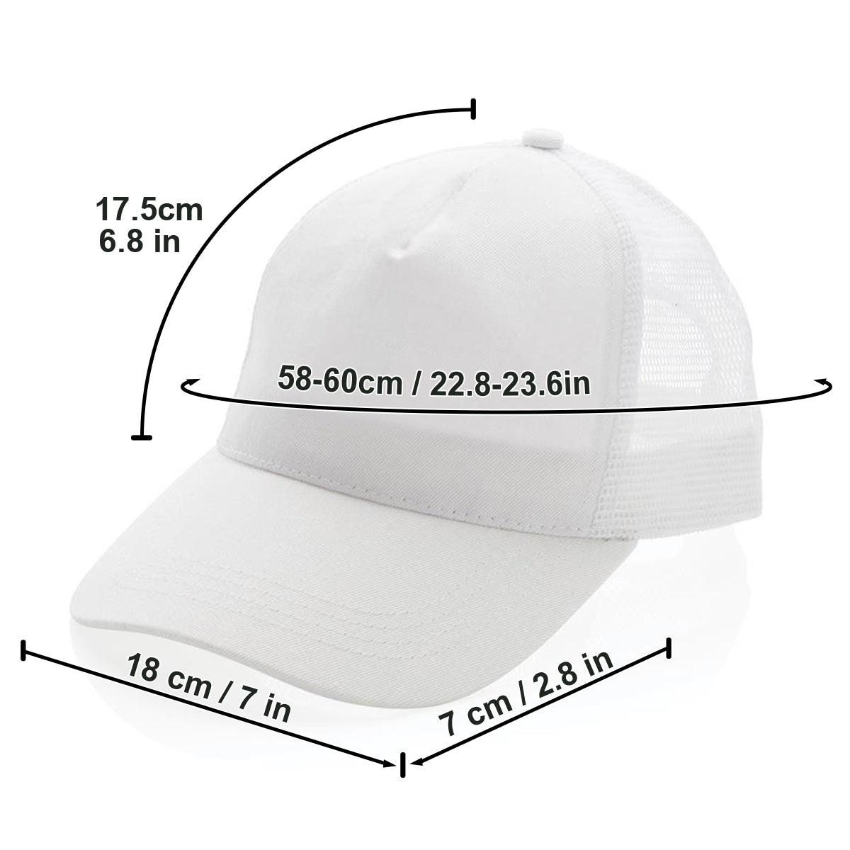 World's Okayest Golfer - Personalized Golf Trucker Hat (White Mesh)