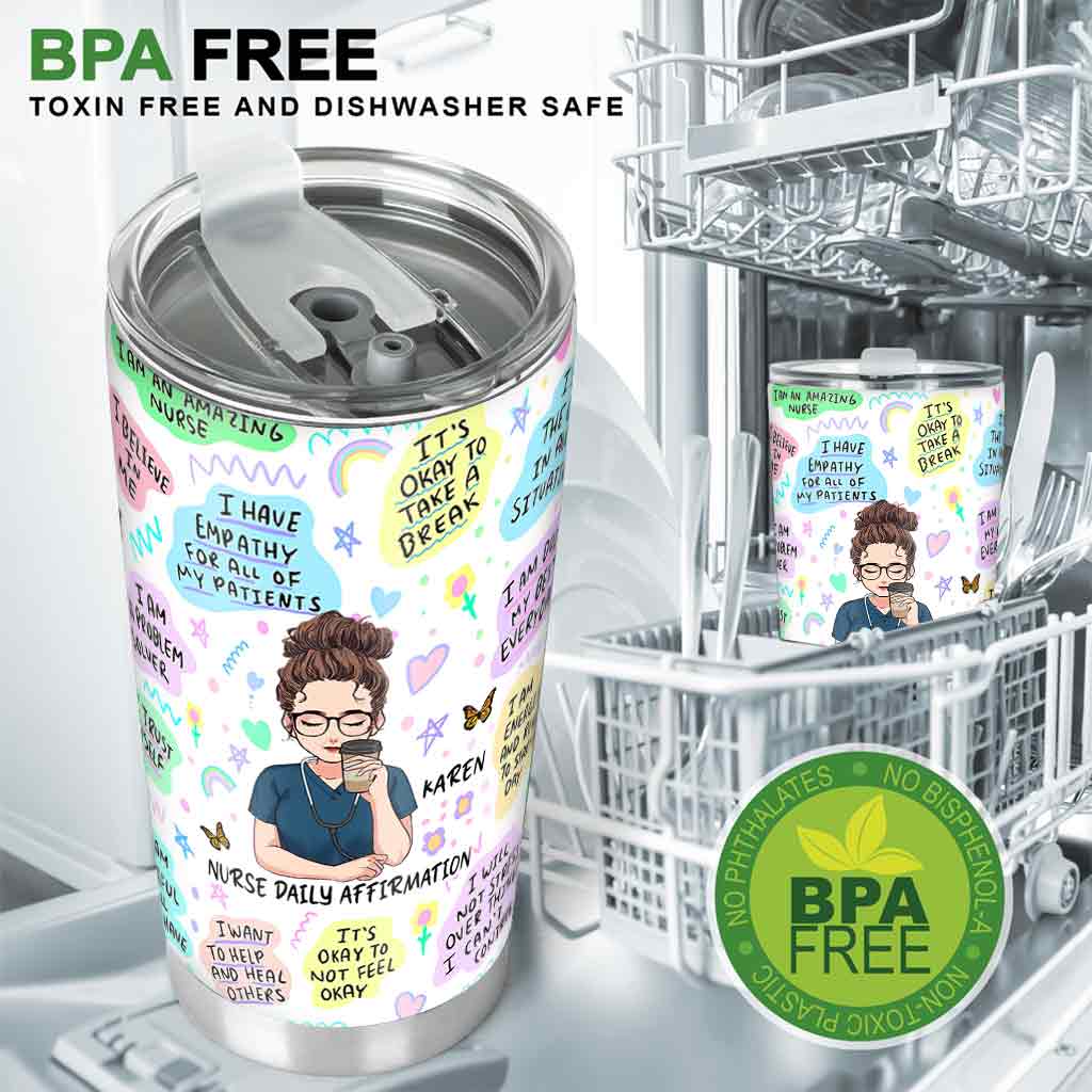 Daily Nurse Affirmation - Personalized Nurse Tumbler