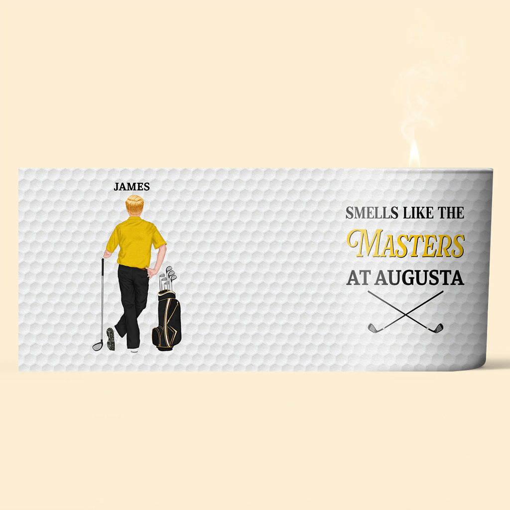Smells Like The Masters - Personalized Golf Candle With Wooden Lid