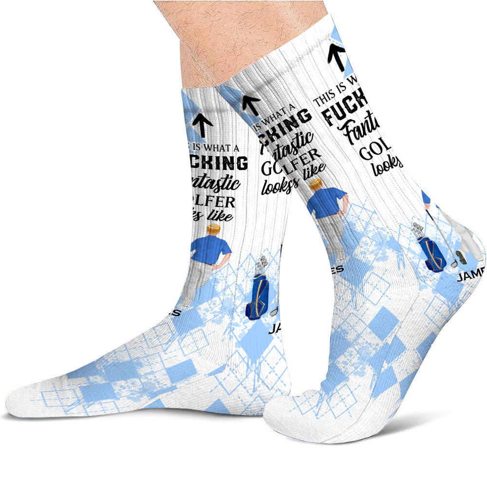 This Is What A Fantastic Golfer Looks Like - Personalized Golf Socks