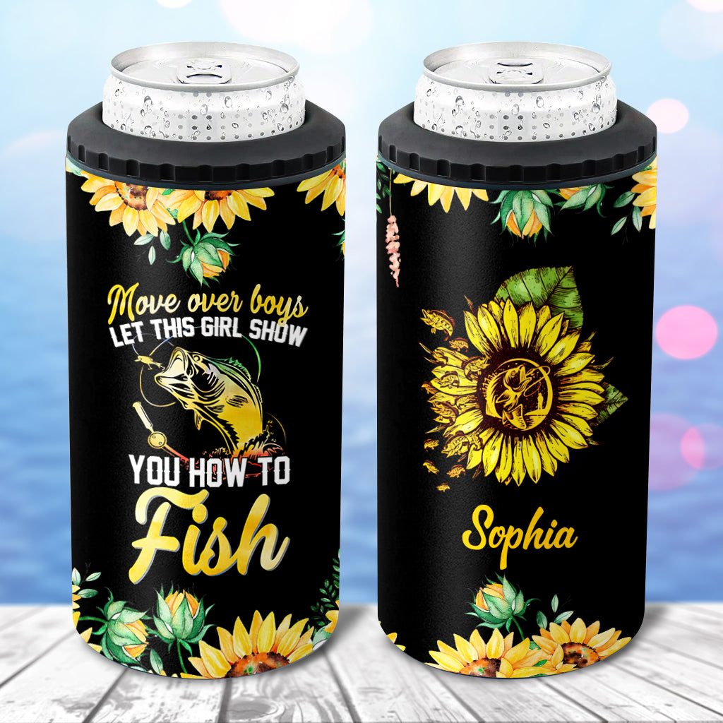 Move Over Boys - Personalized Fishing Can Cooler