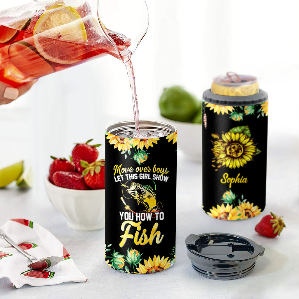 Move Over Boys - Personalized Fishing Can Cooler