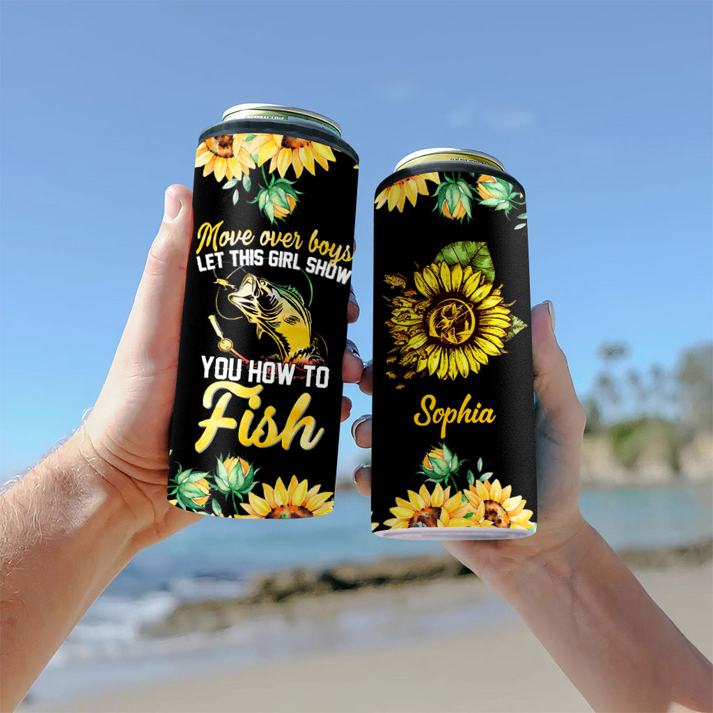 Move Over Boys - Personalized Fishing Can Cooler