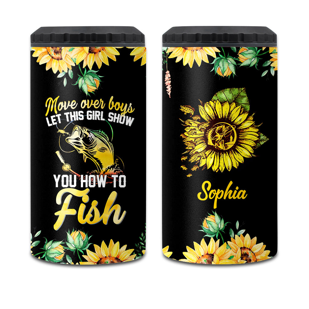 Move Over Boys - Personalized Fishing Can Cooler