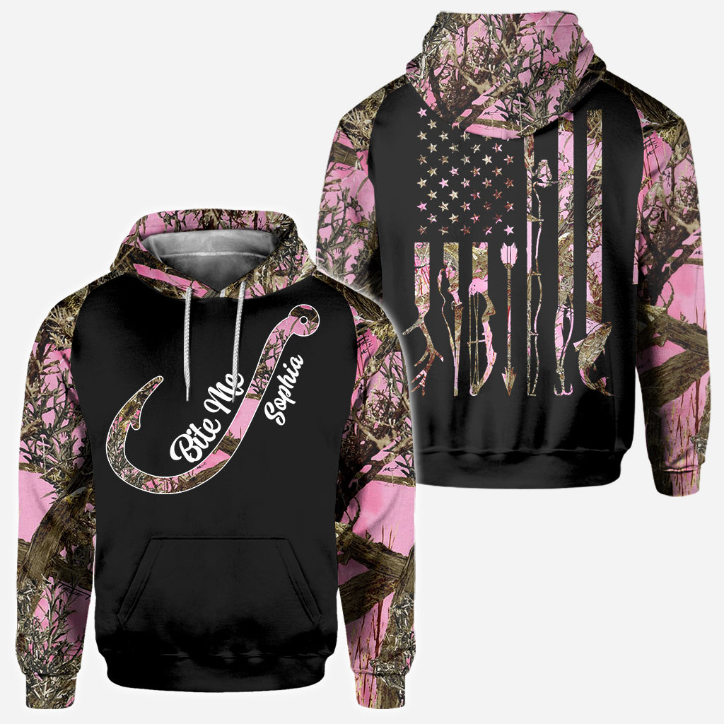 Fishing Girl - Personalized Fishing All Over Shirt