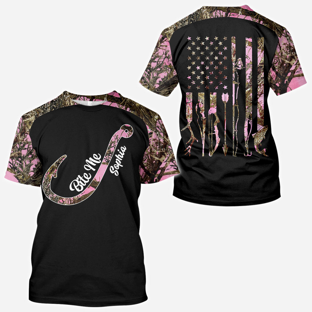 Fishing Girl - Personalized Fishing All Over Shirt