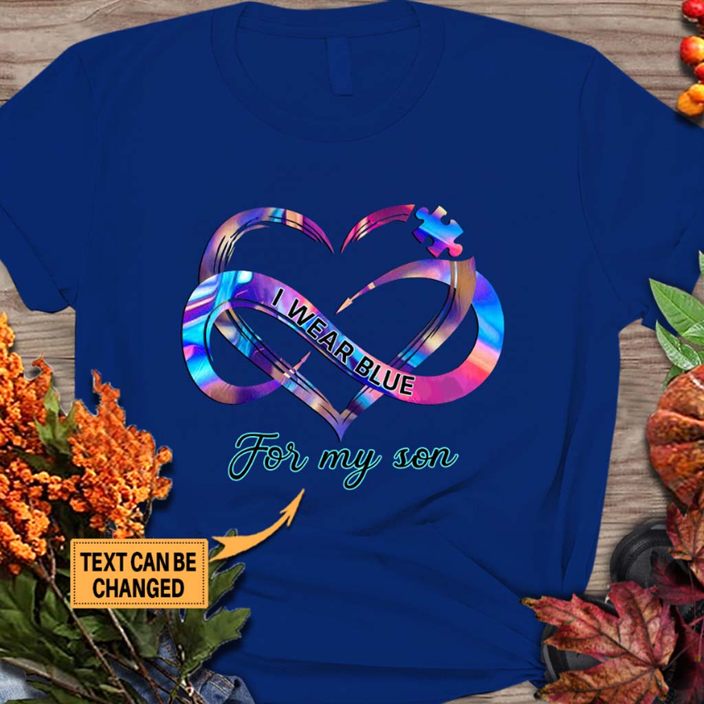I Wear Blue - Autism Awareness Personalized T-shirt And Hoodie
