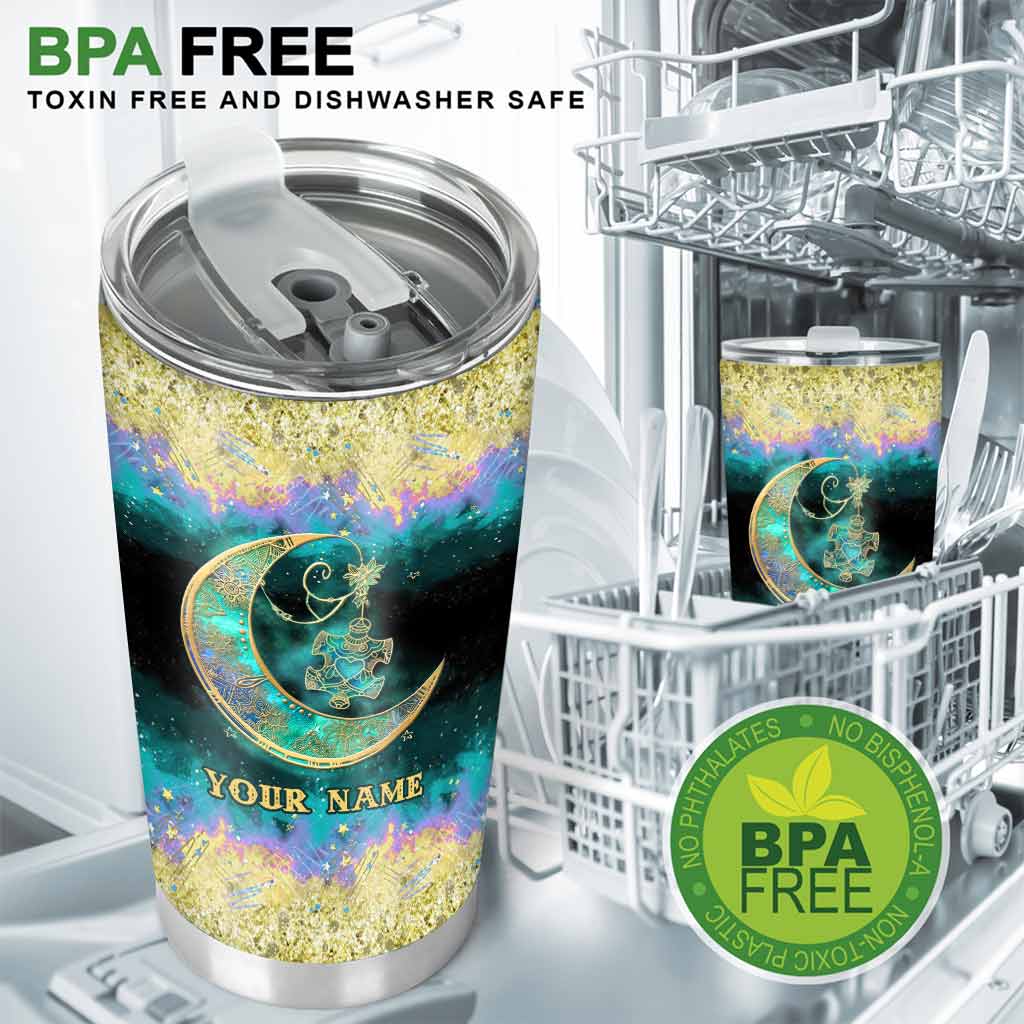 I Love Someone With Autism To The Moon And Back - Personalized Autism Awareness Tumbler
