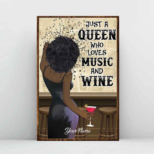 Black Queen - Personalized African American Poster 1121