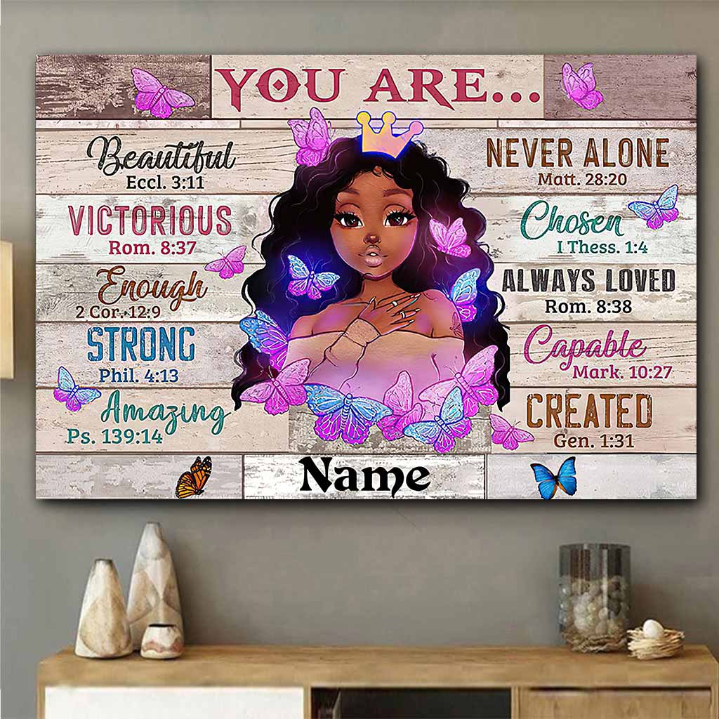 You Are Beautiful - Personalized African American Poster 112021