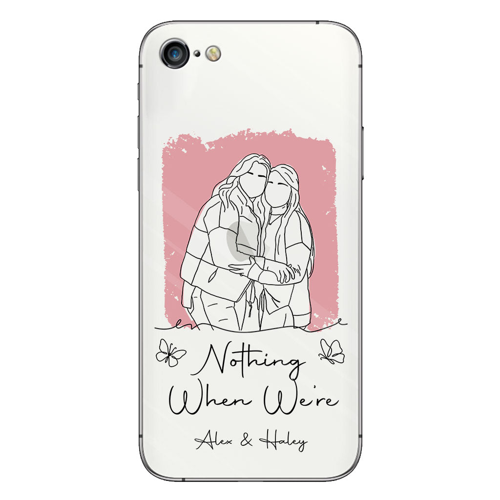 Nothing Makes Sense When We're Apart - Personalized Bestie Clear Phone Case