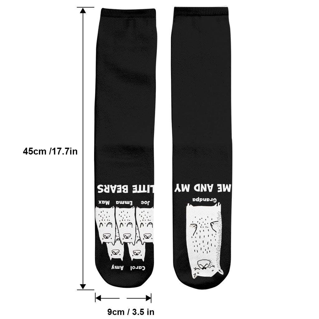 Me And My Little Bears - Gift for dad, grandma, grandpa, mom, uncle, aunt - Personalized Socks