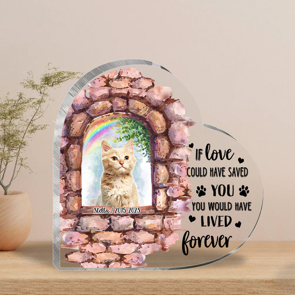 No Longer By My Side - Personalized Dog Custom Shaped Acrylic Plaque