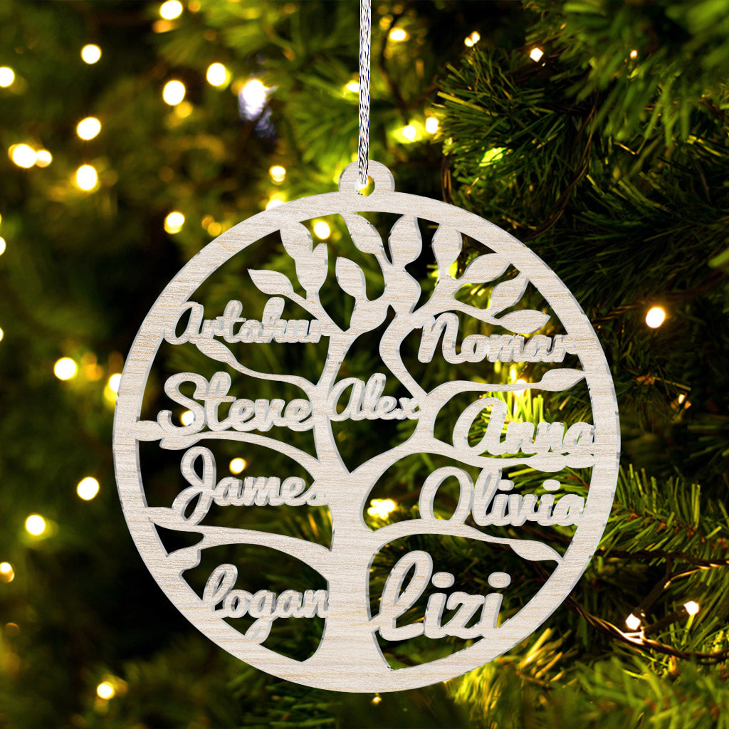 Family Tree With Personalized Name - Personalized Family Ornament
