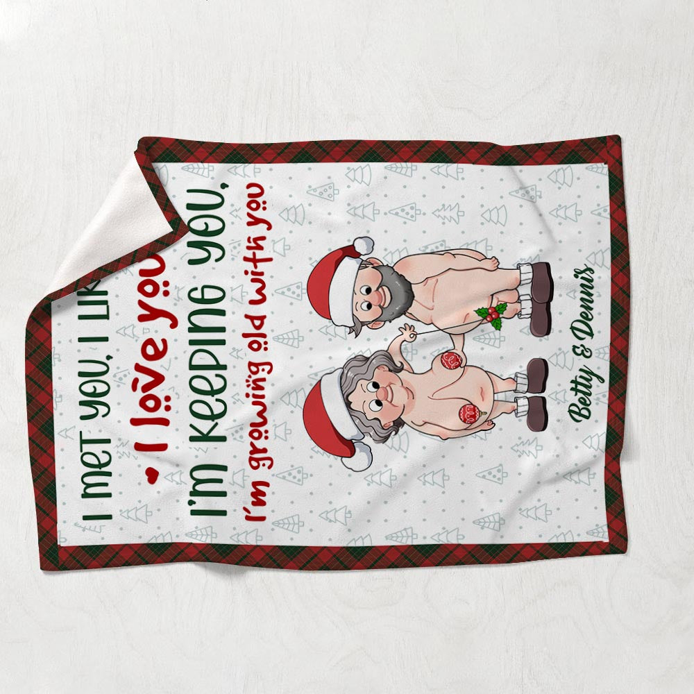 I’m Growing Old With You - gift for husband, wife - Personalized Blanket