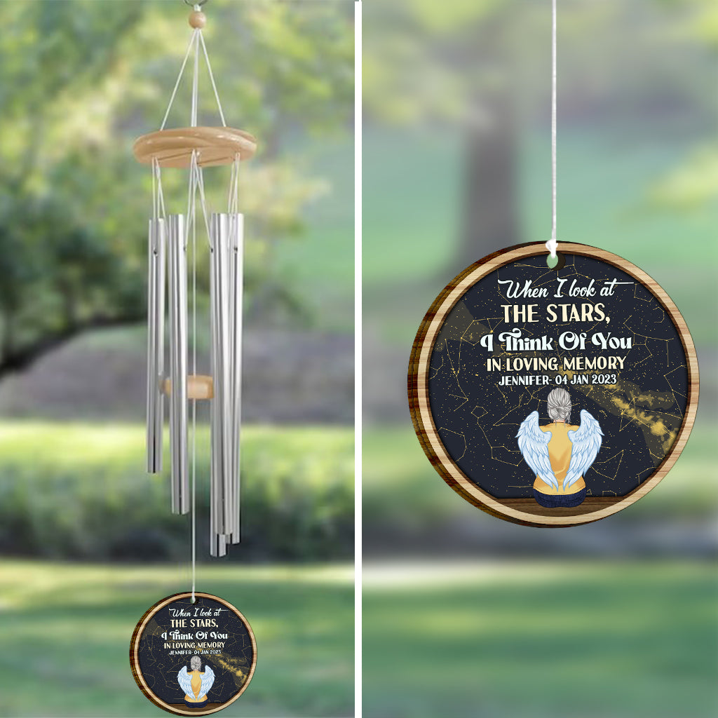 When I Look At The Stars - Personalized Memorial Wind Chime