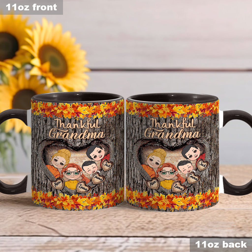 Thankful Grandma - Personalized Grandma Accent Mug