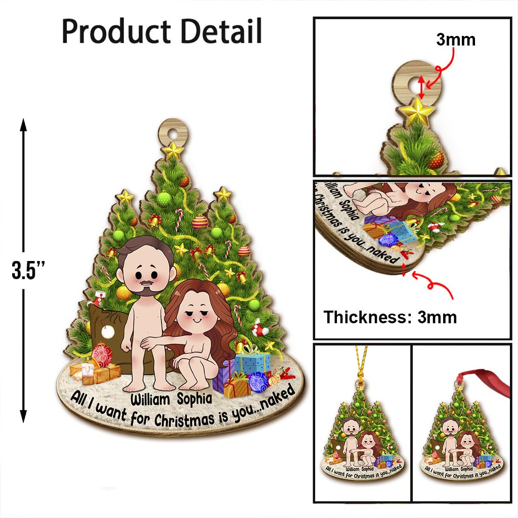 All I Want For Christmas Is You - Personalized Couple Ornament