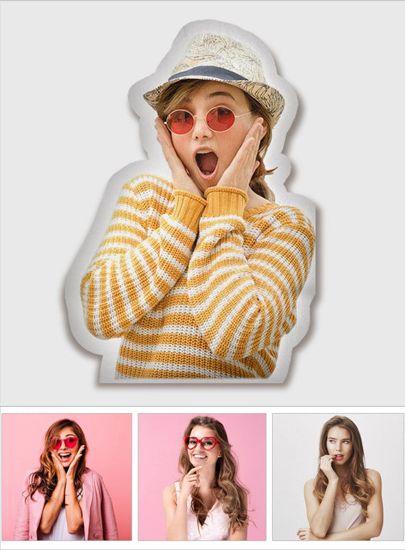 Custom Photo Humanoid - Personalized Aunt Shaped Pillow