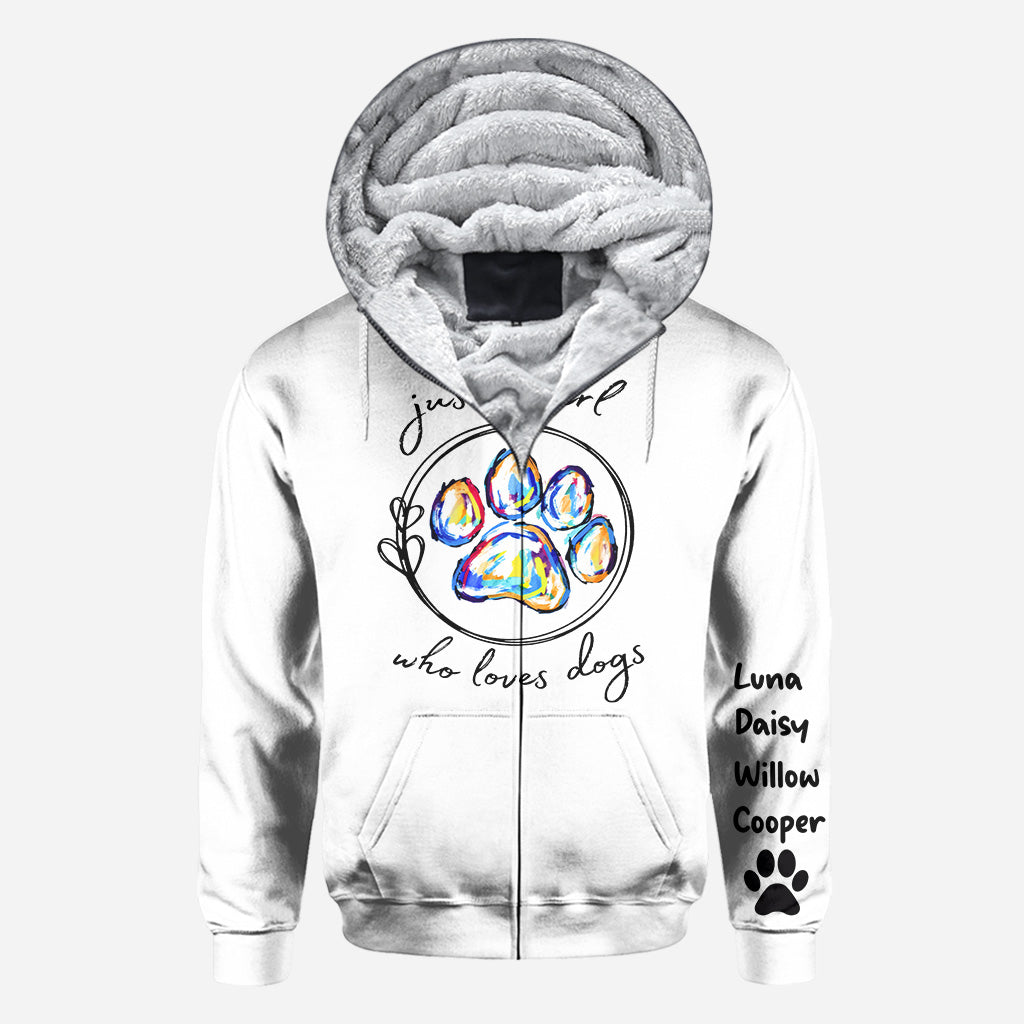 Just A Girl Who Loves Dog - Personalized Dog All Over Shirt