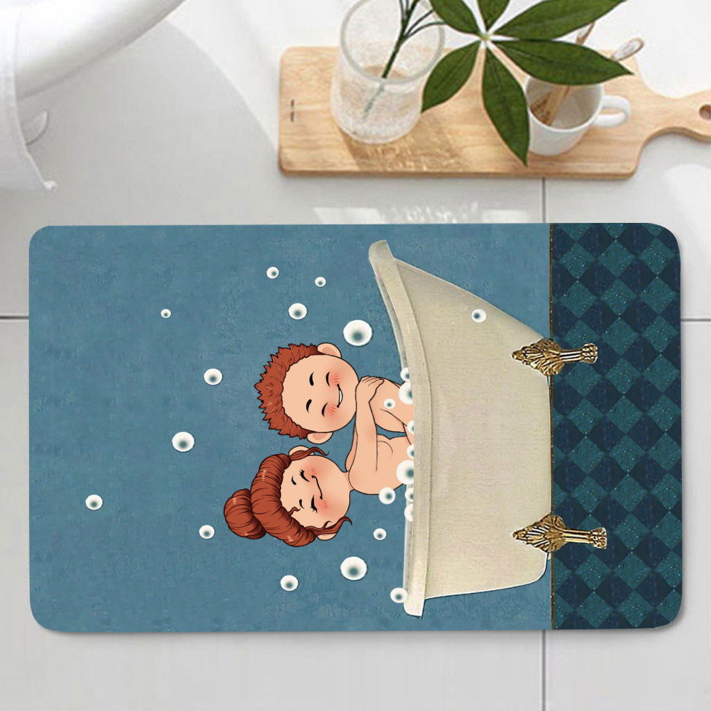 Get Nakey - Personalized Couple Bathroom Curtain & Mats Set