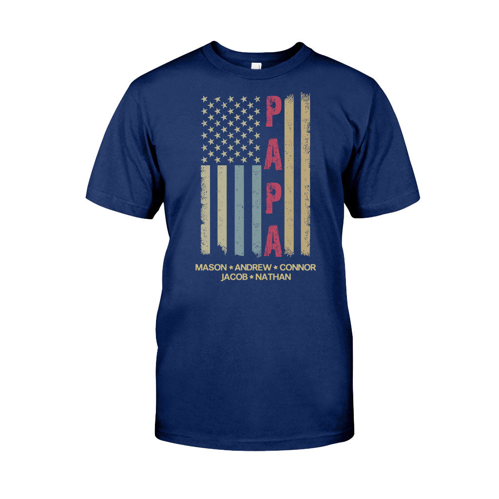 American Flag - Personalized Grandpa T-shirt & Hoodie
