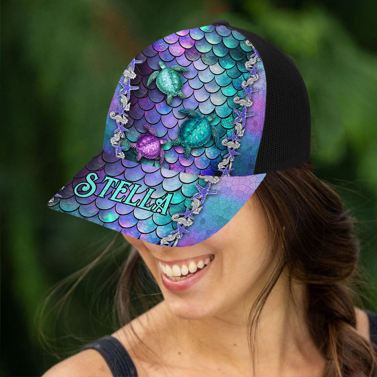 Legend Of The Blue Ocean - Personalized Turtle Trucker Hat
