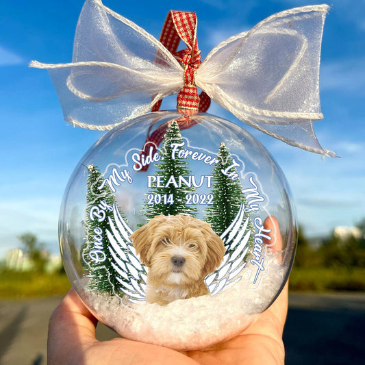 Forever In my Heart - Gift for dog lovers, cat lover - Personalized Snow Globe Ornament