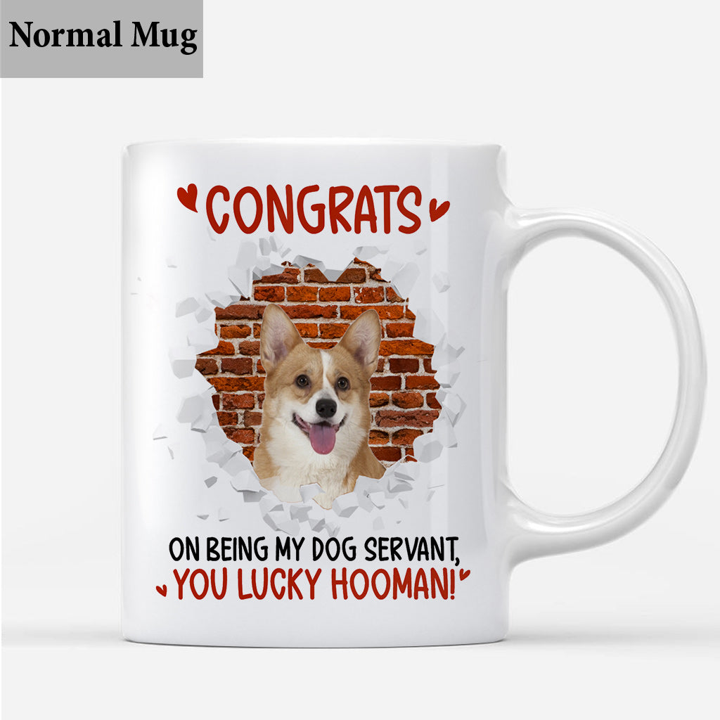 Lucky Hooman - Personalized Dog Mug