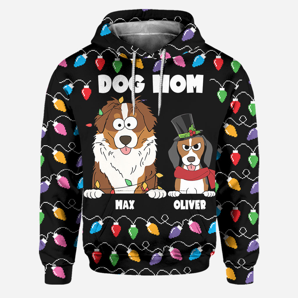 Pet Colorful Christmas Light - Personalized Dog Hoodie and Leggings