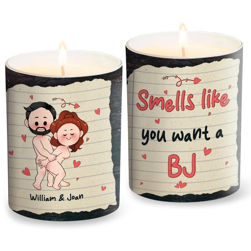 Smells Like - Personalized Couple Candle With Wooden Lid