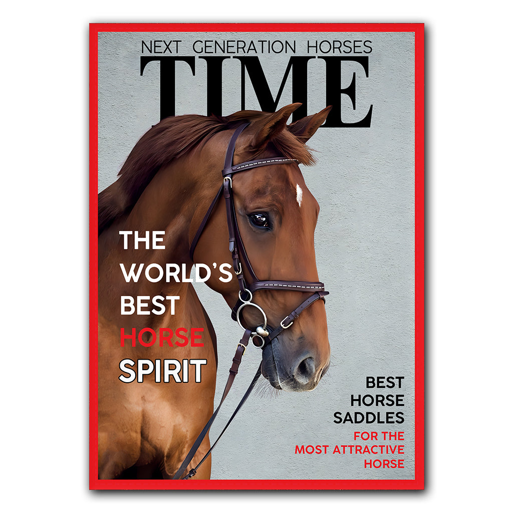 Magazine Covers - Personalized Horse Rectangle Metal Sign