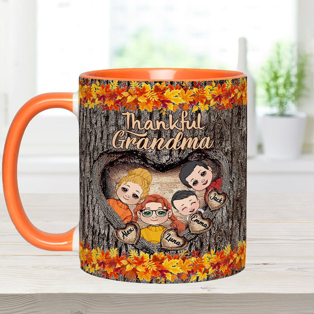 Thankful Grandma - Personalized Grandma Accent Mug