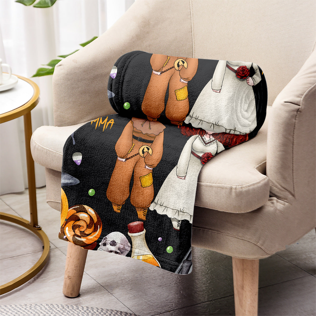 When We're Together Every Night Is Halloween - Personalized Bestie Blanket