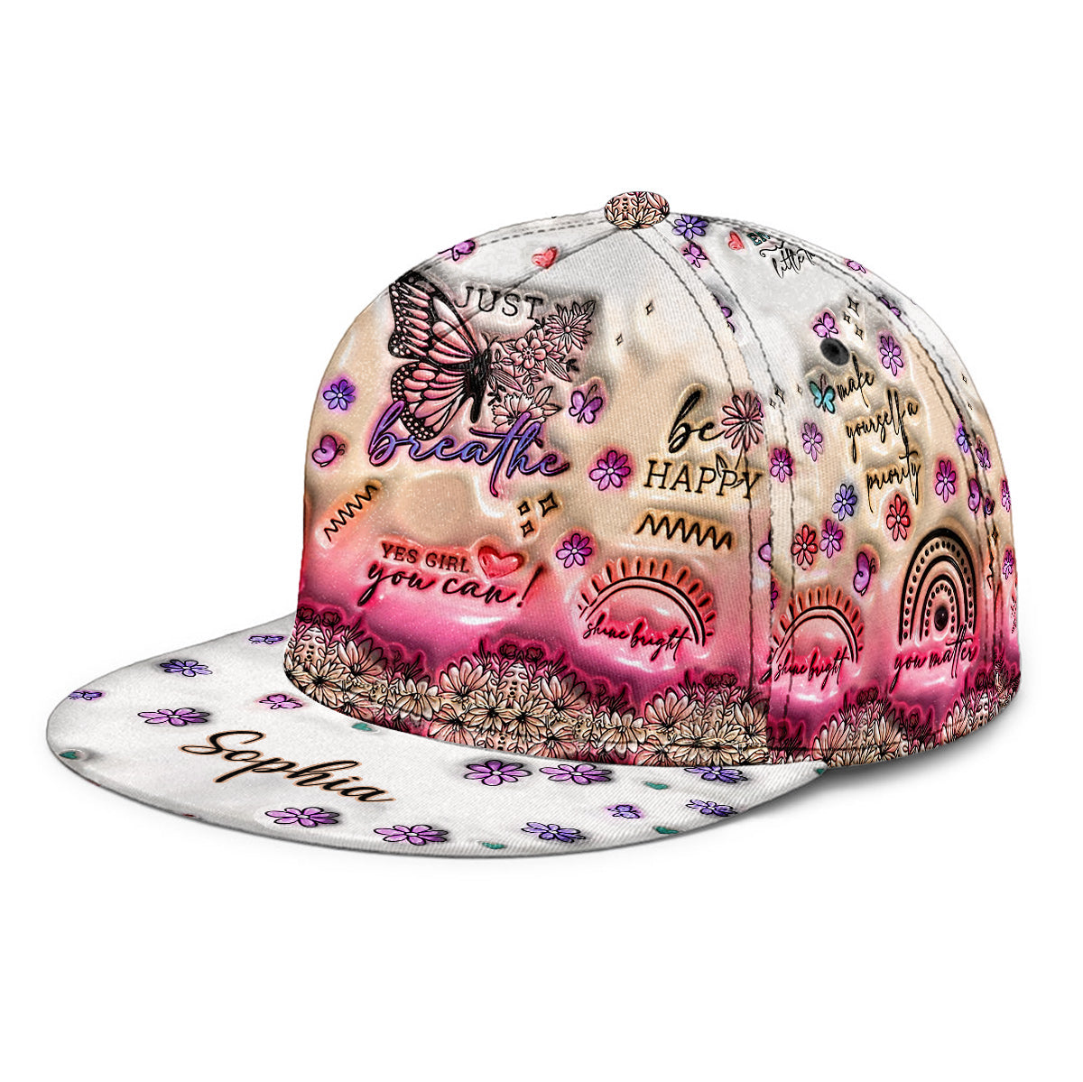 Positive Affirmations Butterfly - Personalized Butterfly Snapback