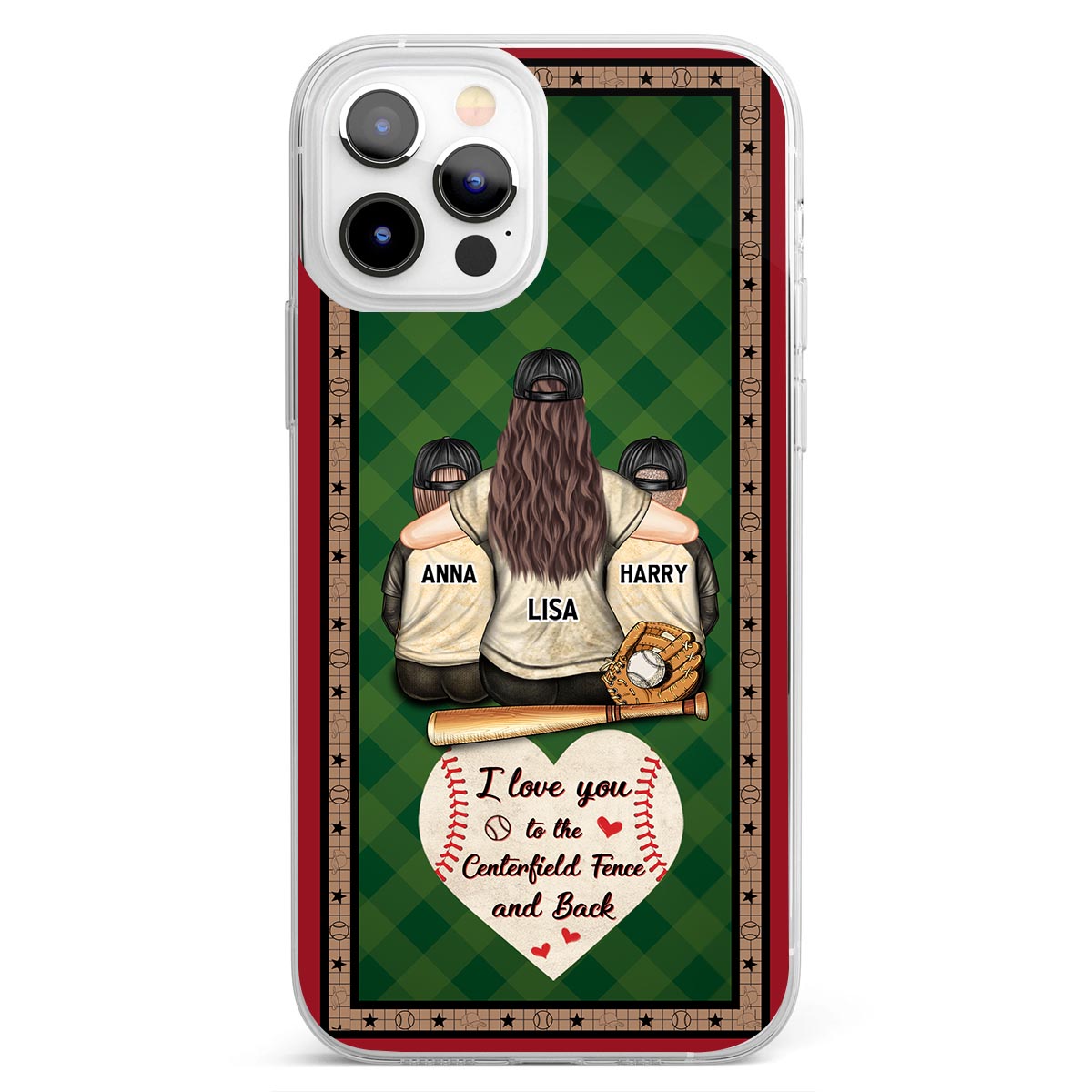 My Heart Is On That Field - Personalized Baseball Clear Phone Case