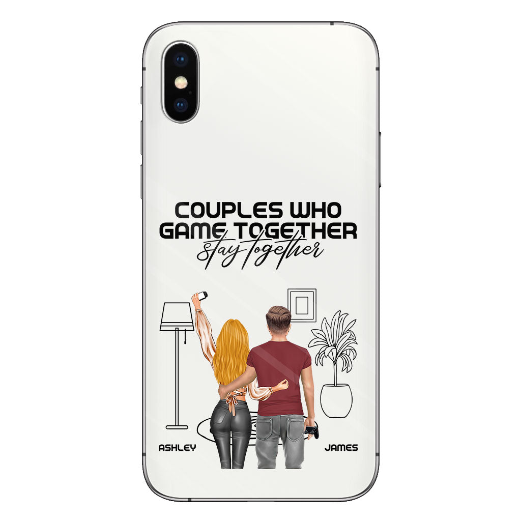 Couples Who Game Together Stay Together - Personalized Video Game Clear Phone Case