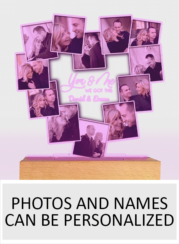 You And Me We Got This - gift for husband, wife, boyfriend, girlfriend - Personalized Shaped Plaque Light Base