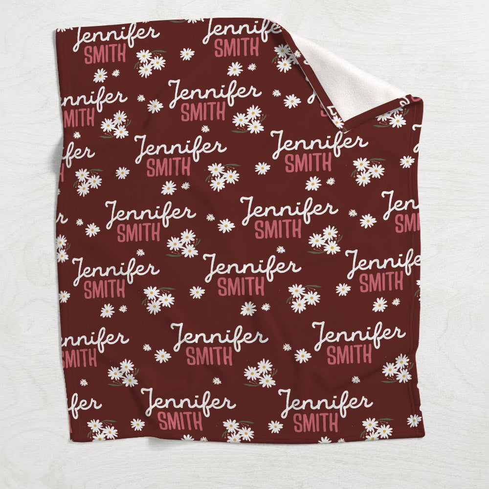 Daisy Custom Name - Personalized Aunt Blanket